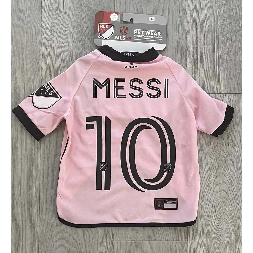 NEW Official MLS Pet Jersey MESSI 10 Club Internacional Del Fultbol Miami - L